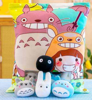 Kudde med 8 små gosedjur | Totoro färg