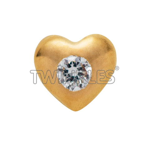Tandsmycke | Hjärta guld med äkta diamant