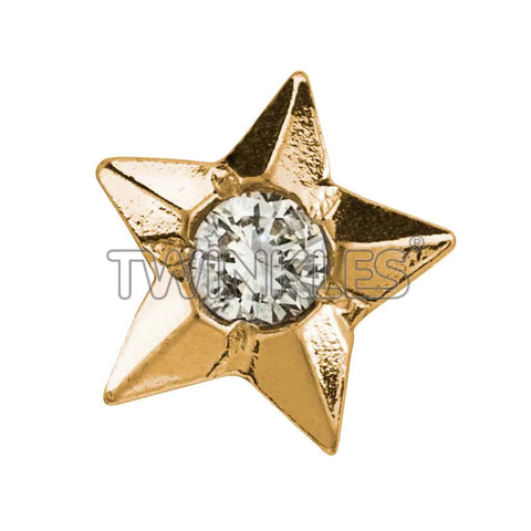 Tandsmycke | Stjärna guld med äkta diamant